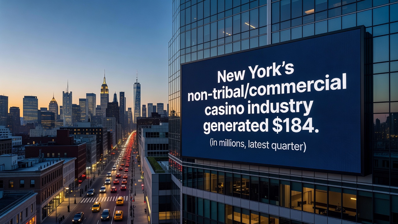 Detailed view of table games and slot banks at a New York commercial casino